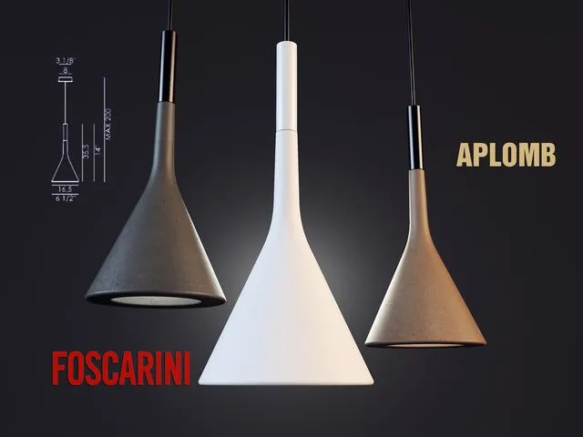 Foscarini Aplomb pendant 3D Model Foscarini Aplomb pendant 3D Model