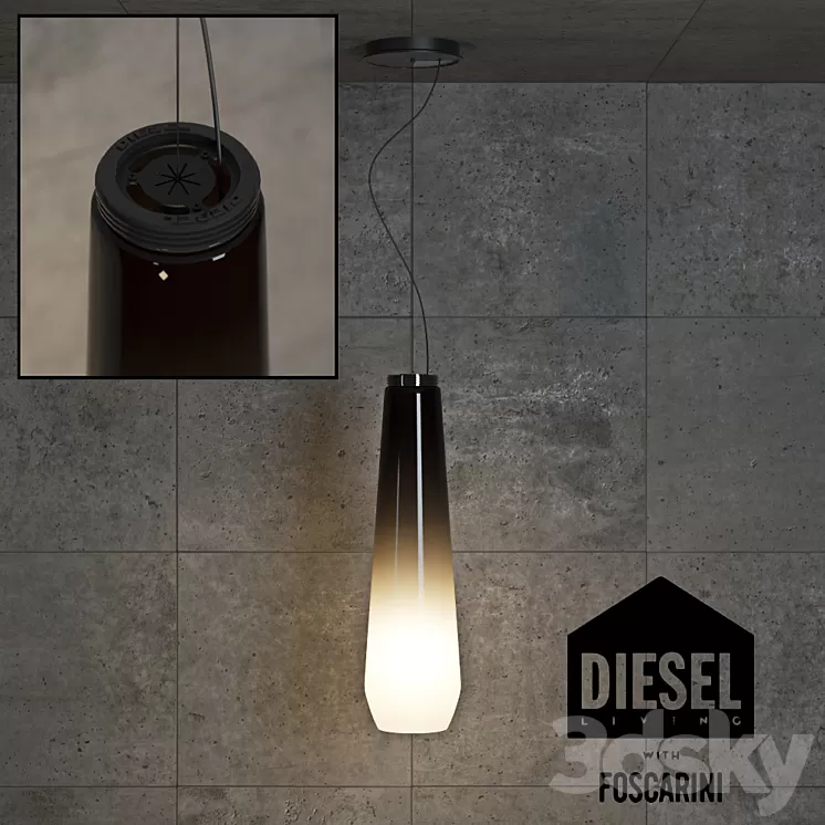 Foscarini Diesel Glass Drop 3D Model Foscarini Diesel Glass Drop 3D Model