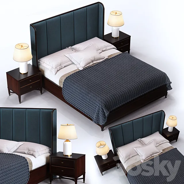 Foshan bedroom set 3D Model Foshan bedroom set 3D Model