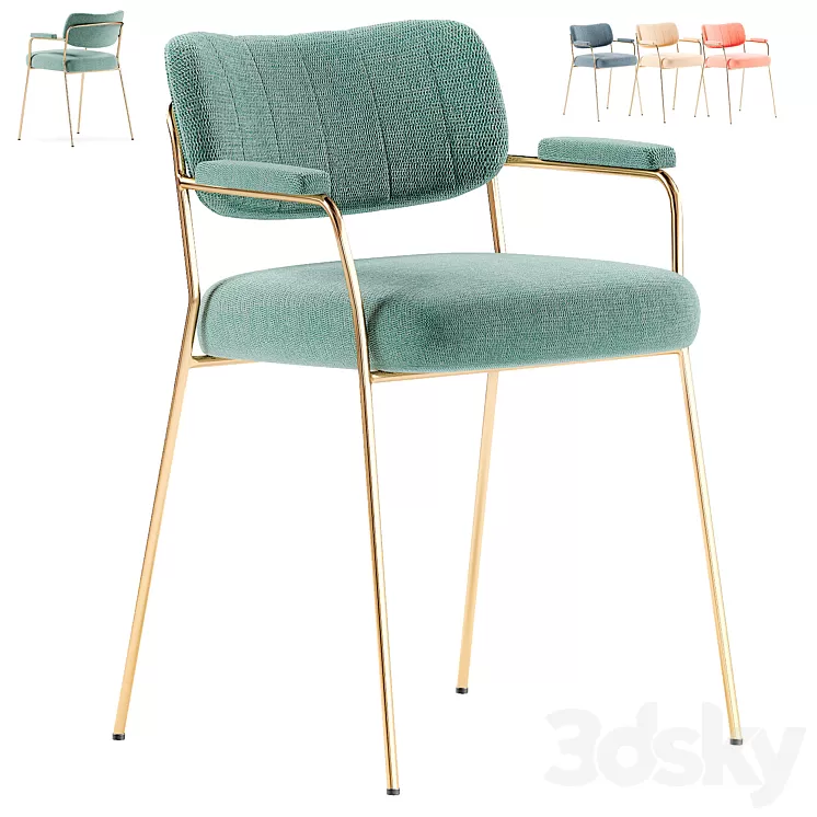 Fotel JOLIEN Chair 3D Model Free Download