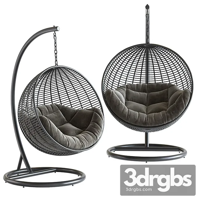 Fotel Wiszacy Cocoon De Luxe Cczarny 3D Model Download