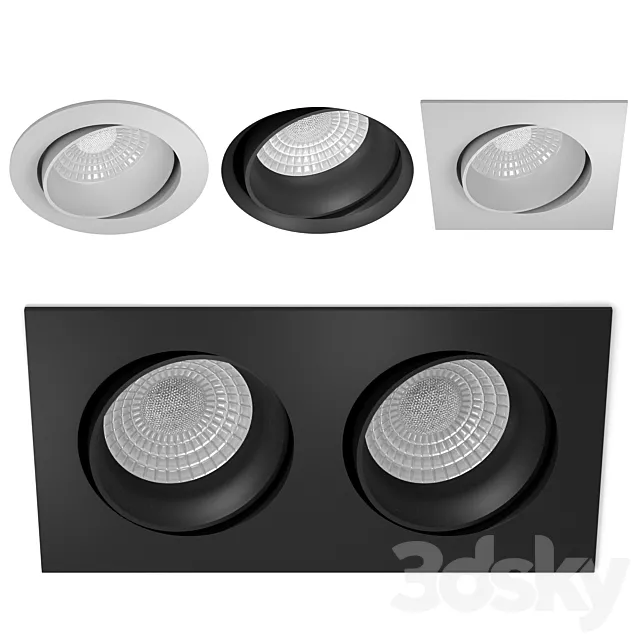 Foton Gira + Twist + Nero + Duo series of integrated luminaires (Centersvet) 3D Model