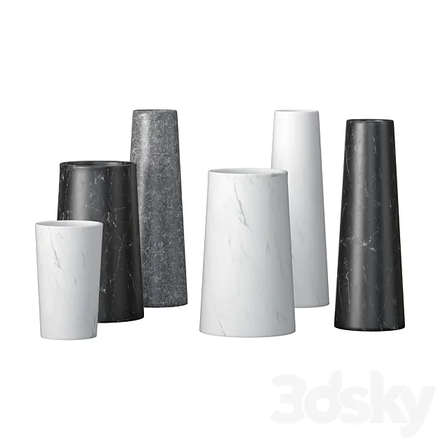 Foundations Marble Vases West Elm 3DModel