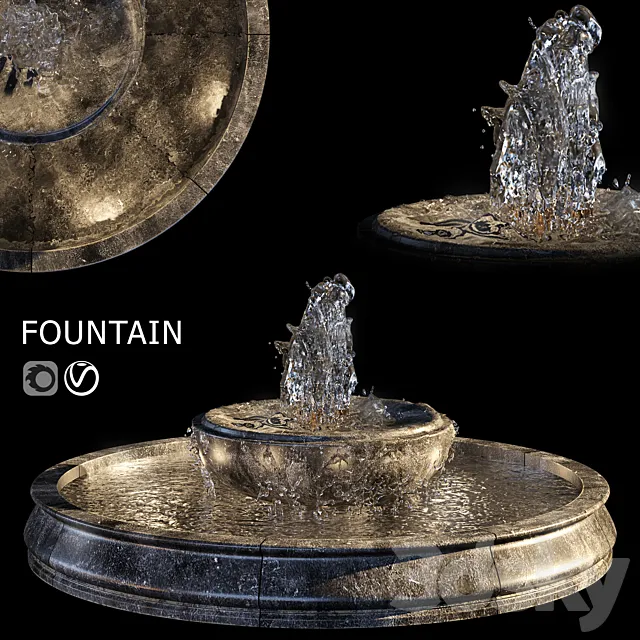 Fountain 16 3D Model Fountain 16 3D Model
