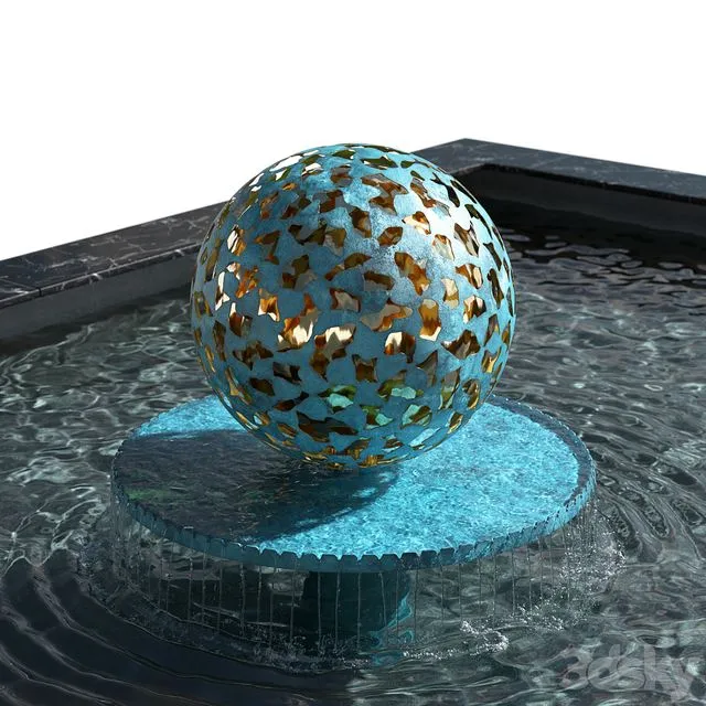 Fountain – Water Mantle by David Harber 3D Model Fountain – Water Mantle by David Harber 3D Model