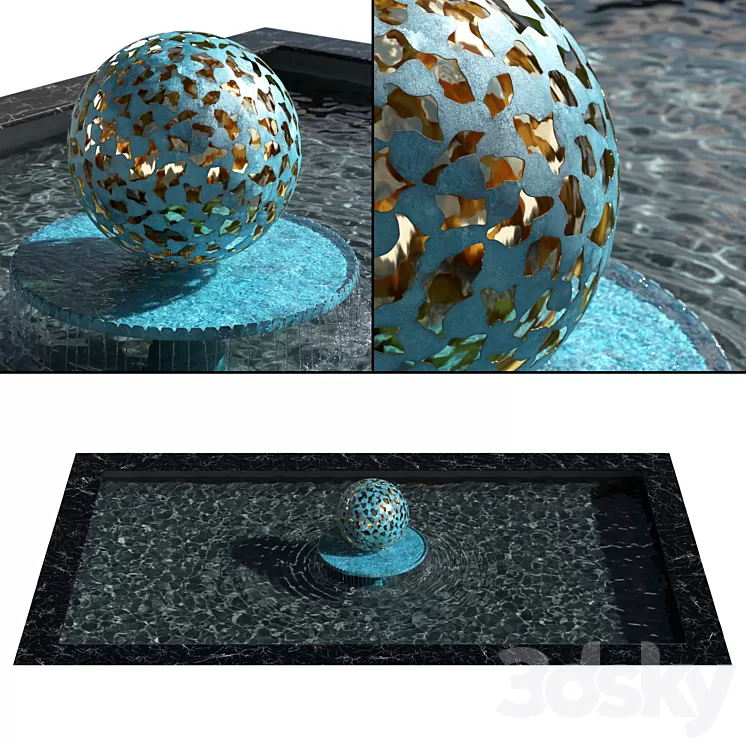 Fountain – Water Mantle by David Harber 3D Model