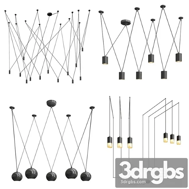 Four exclusive chandelier collection 13 3D Model Download