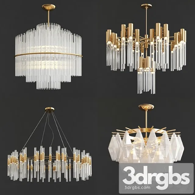 Four Exclusive Chandelier Collection 18 3D Model Download