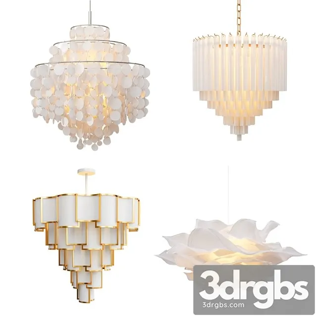 Four exclusive chandelier collection 3 3D Model Download