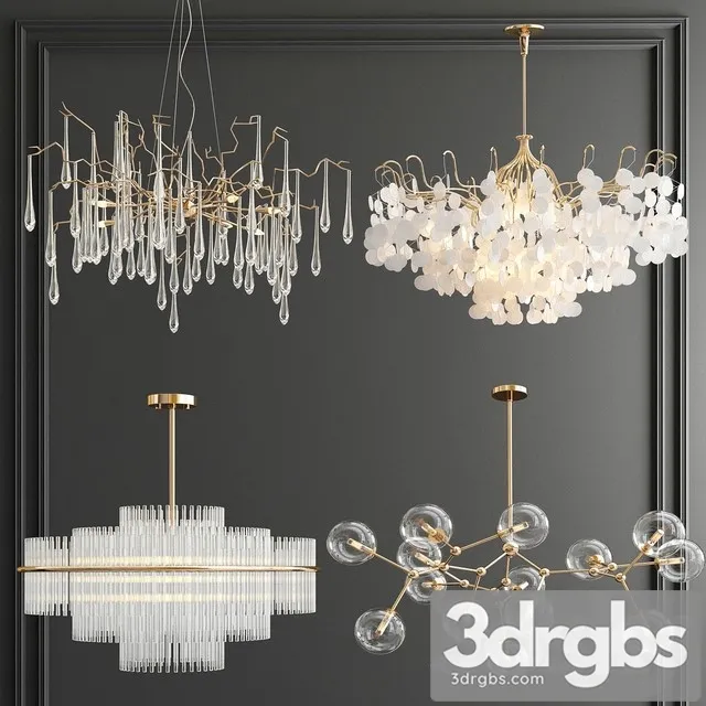Four Exclusive Chandelier Collection 58 3D Model Download