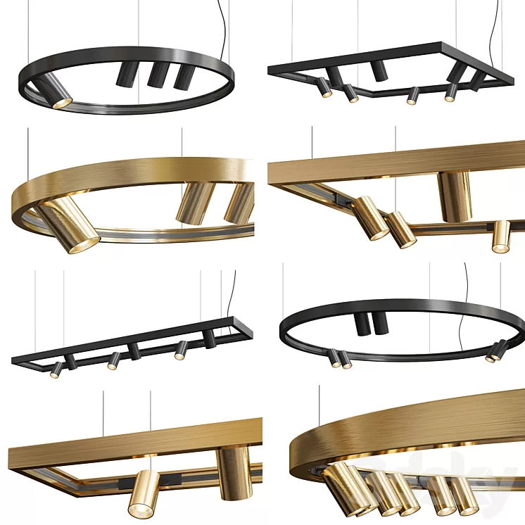 Four Exclusive Chandelier Collection_12 3D Model Four Exclusive Chandelier Collection_12 3D Model