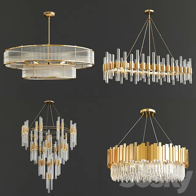 Four Exclusive Chandelier Collection_16 3DModel