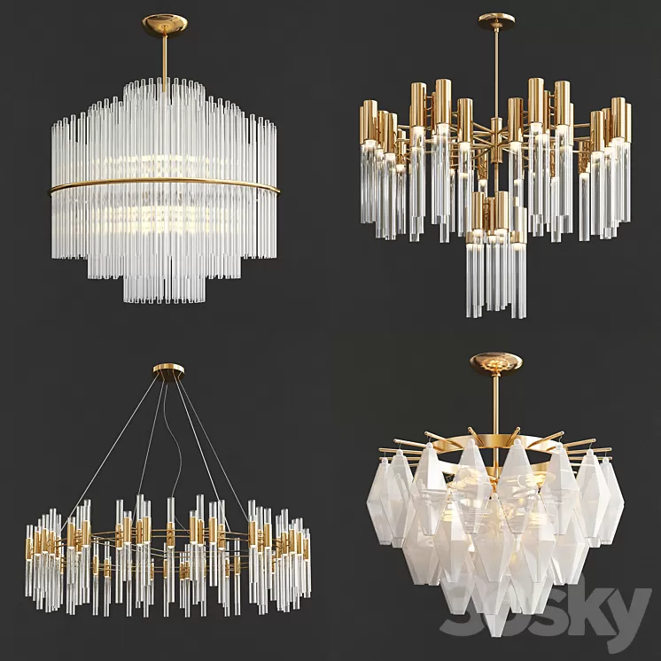 Four Exclusive Chandelier Collection_18 3D Model Four Exclusive Chandelier Collection_18 3D Model