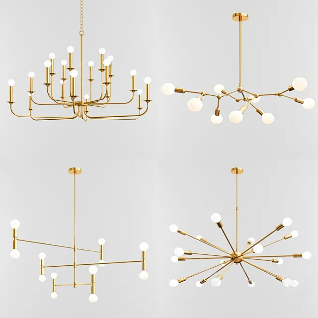 Four Exclusive Chandelier Collection_2 3DModel