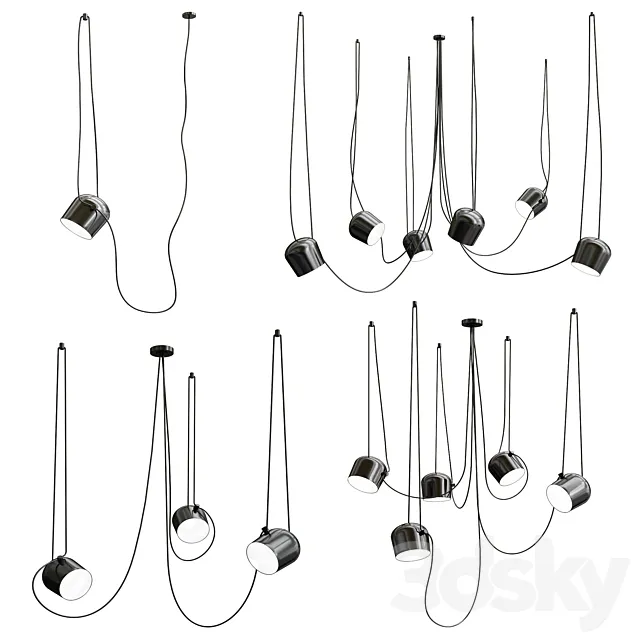 Four Exclusive Chandelier Collection_20 Flos Aim 3D Model