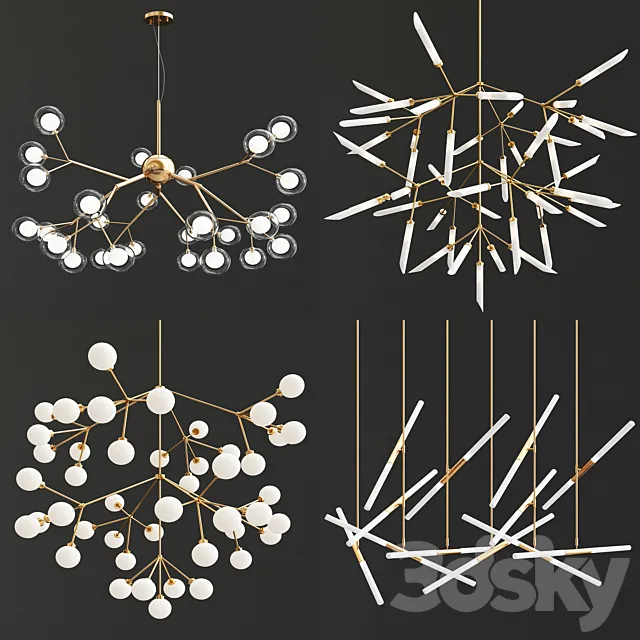 Four Exclusive Chandelier Collection_22 3DModel