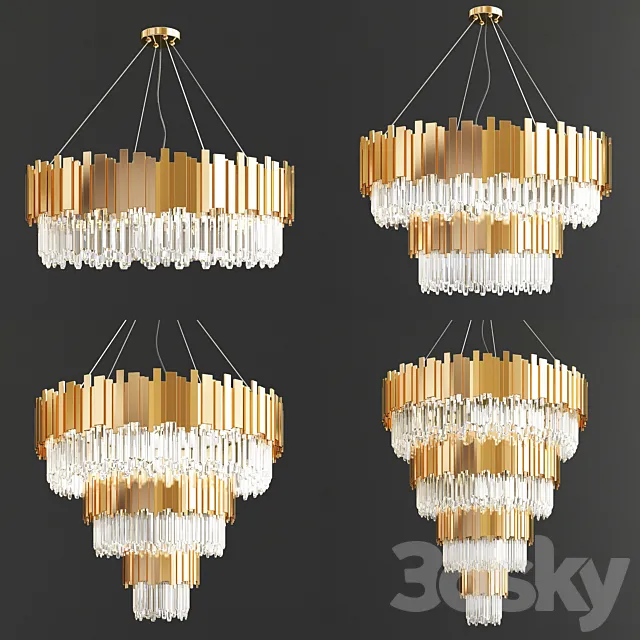 Four Exclusive Chandelier Collection_23 Covet Lounge Empire 3D Model