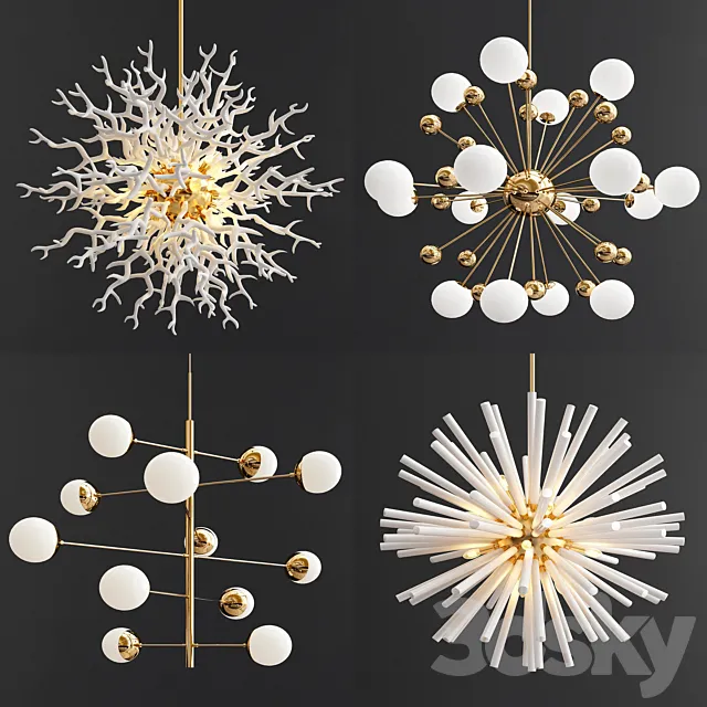 Four Exclusive Chandelier Collection_24 3D Model