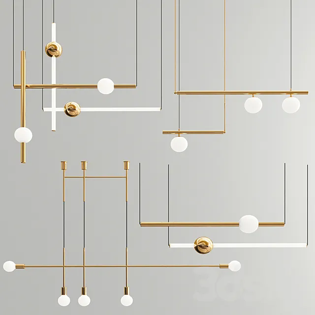 Four Exclusive Chandelier Collection_30 3D Model Four Exclusive Chandelier Collection_30 3D Model