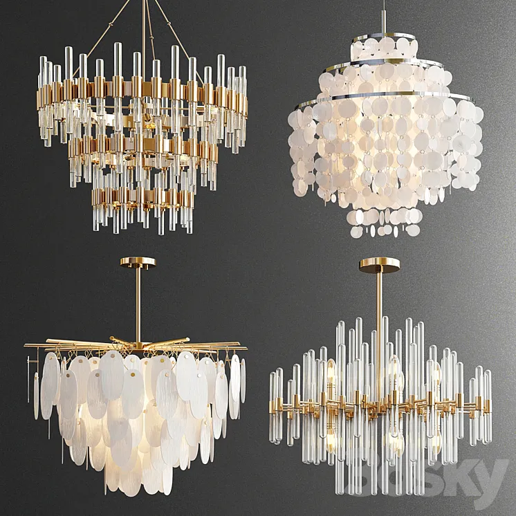 Four Exclusive Chandelier Collection_31 3D Model Free Download
