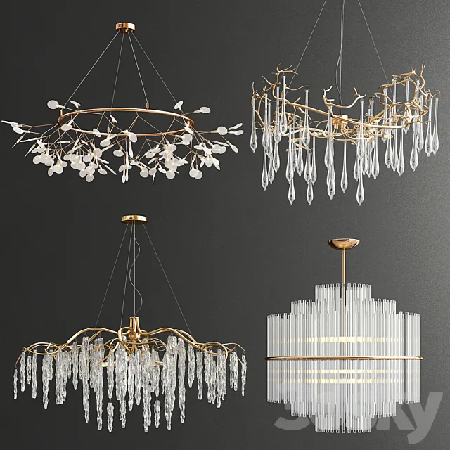 Four Exclusive Chandelier Collection_33 3DModel