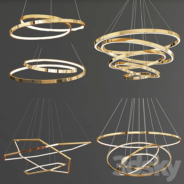 Four Exclusive Chandelier Collection_4 3DModel