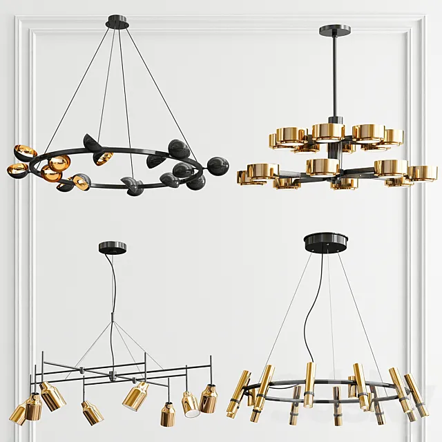 Four Exclusive Chandelier Collection_40 3DModel Four Exclusive Chandelier Collection_40 3DModel
