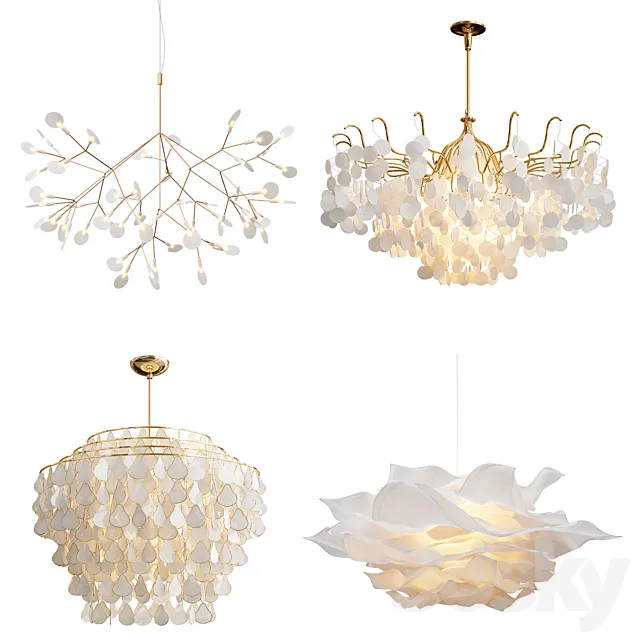 Four Exclusive Chandelier Collection_43 3D Model Four Exclusive Chandelier Collection_43 3D Model