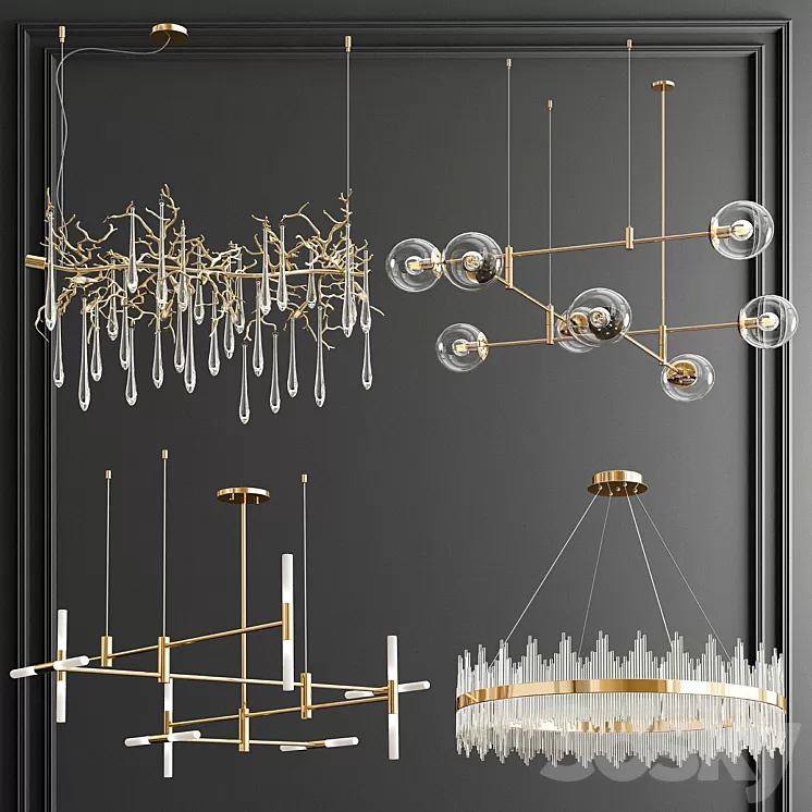 Four Exclusive Chandelier Collection_51 3D Model Four Exclusive Chandelier Collection_51 3D Model