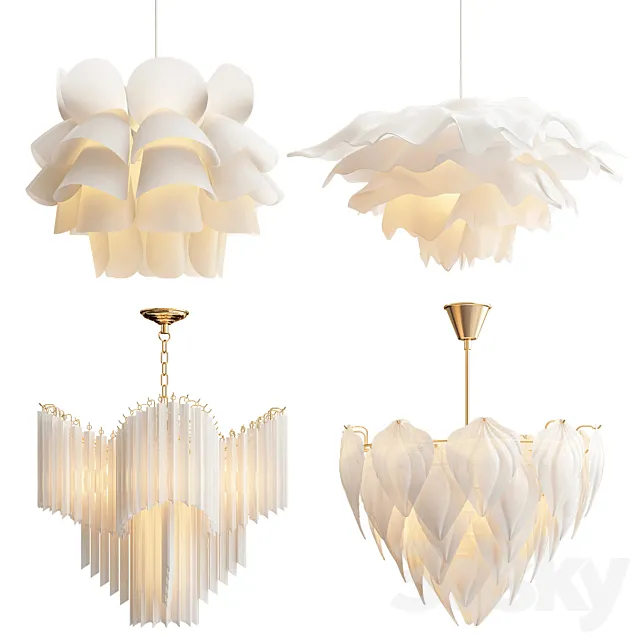 Four Exclusive Chandelier Collection_56 3DModel Four Exclusive Chandelier Collection_56 3DModel