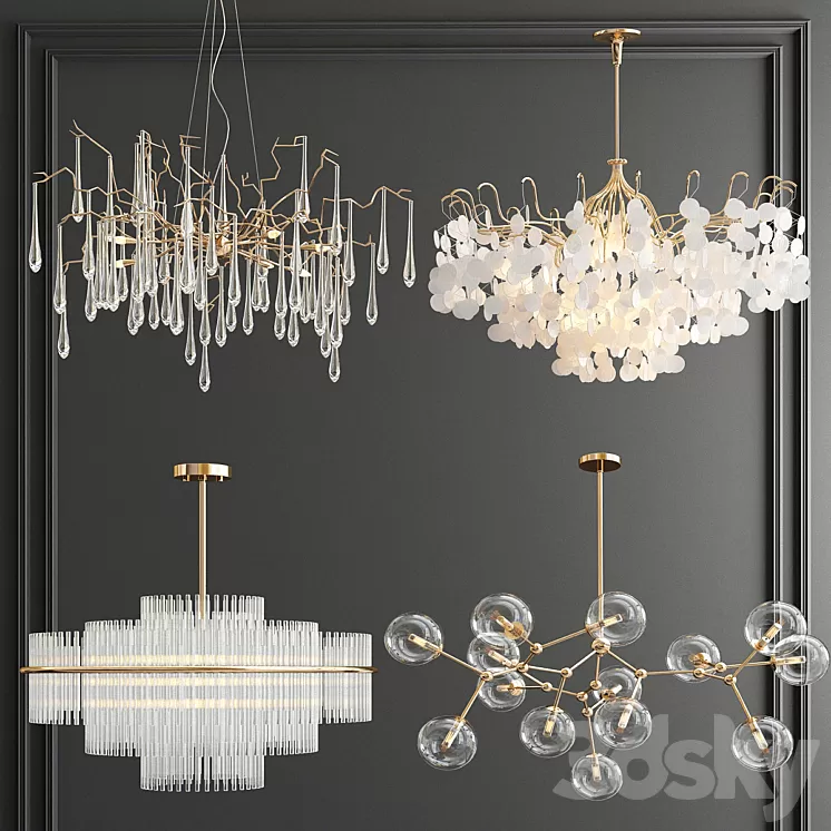 Four Exclusive Chandelier Collection_58 3D Model