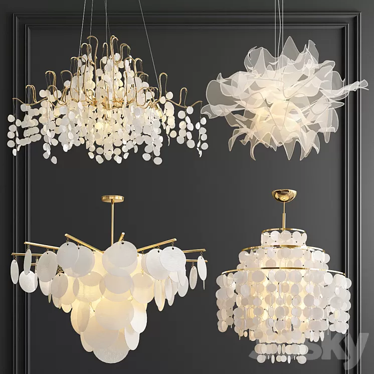 Four Exclusive Chandelier Collection_59 3D Model Four Exclusive Chandelier Collection_59 3D Model