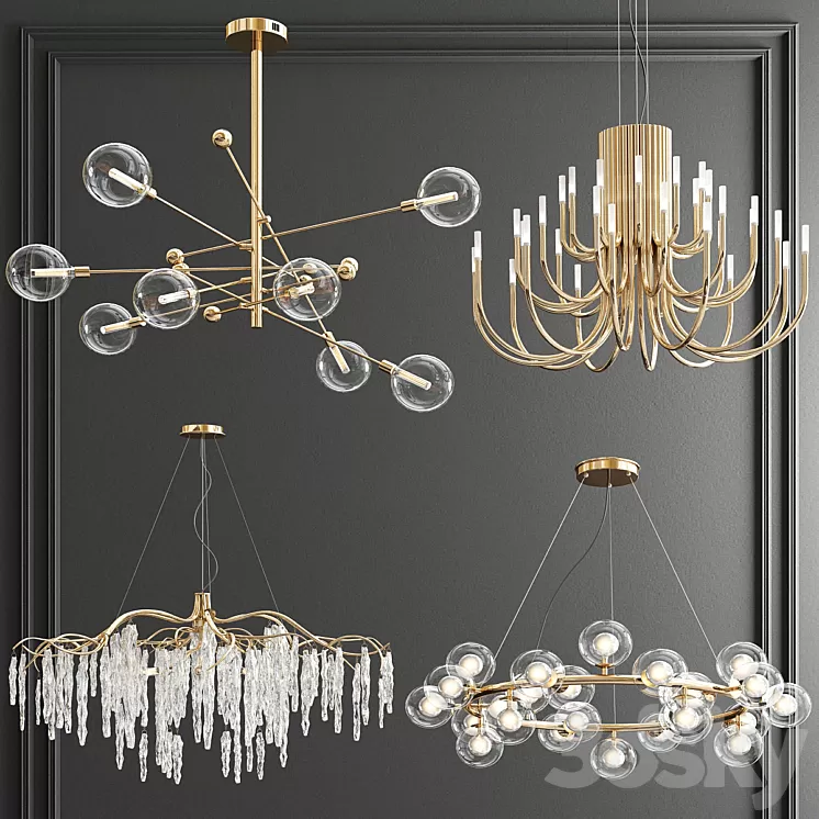 Four Exclusive Chandelier Collection_61 3D Model Four Exclusive Chandelier Collection_61 3D Model
