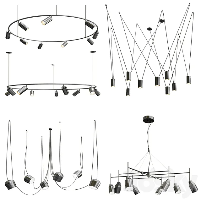 Four Exclusive Chandelier Collection_64 3D Model