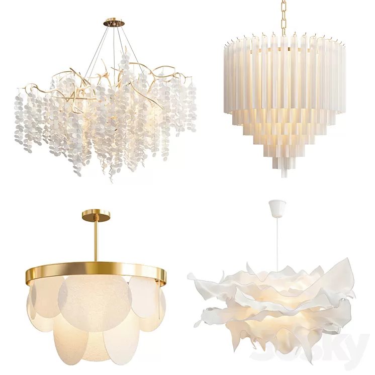 Four Exclusive Chandelier Collection_66 3D Model Four Exclusive Chandelier Collection_66 3D Model