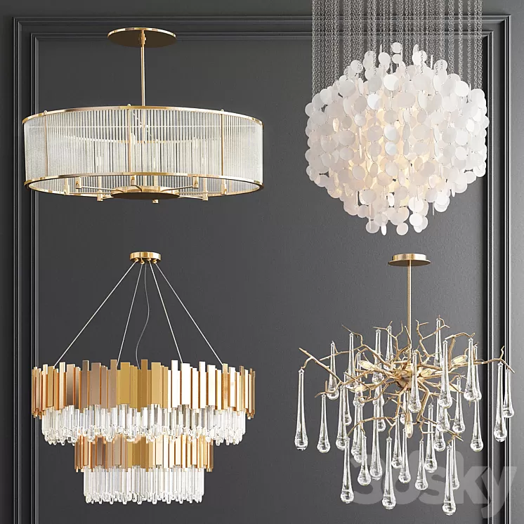 Four Exclusive Chandelier Collection_66 3D Model Four Exclusive Chandelier Collection_66 3D Model