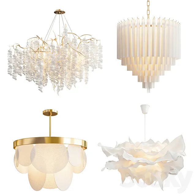 Four Exclusive Chandelier Collection_66 3DModel Four Exclusive Chandelier Collection_66 3DModel