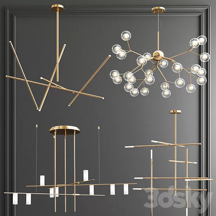 Four Exclusive Chandelier Collection_68 3D Model Four Exclusive Chandelier Collection_68 3D Model