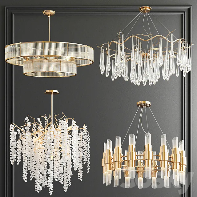 Four Exclusive Chandelier Collection_72 3D Model Four Exclusive Chandelier Collection_72 3D Model