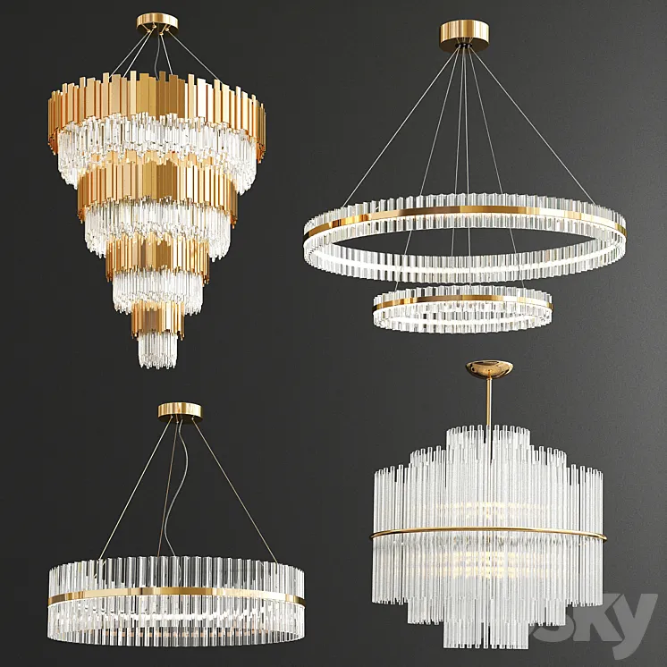 Four Exclusive Chandelier Collection_76 3D Model Free Download