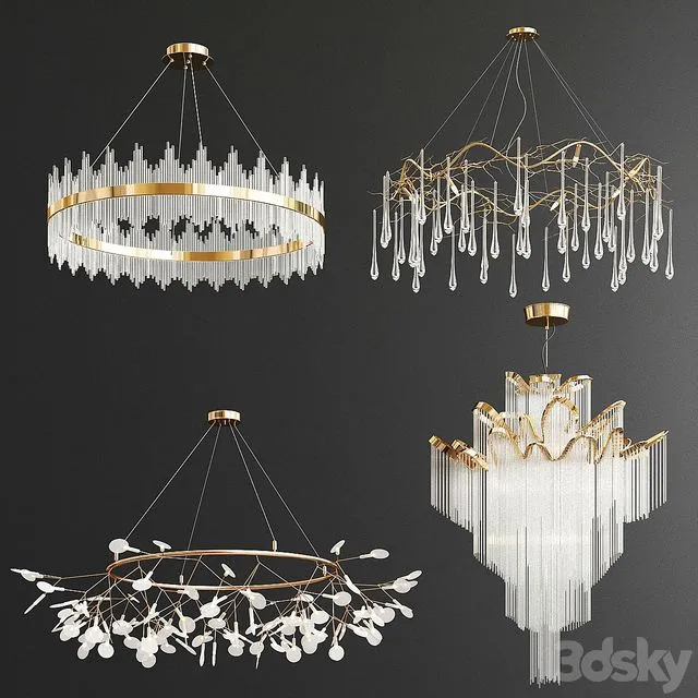 Four Exclusive Chandelier Collection_78 3D Model Four Exclusive Chandelier Collection_78 3D Model