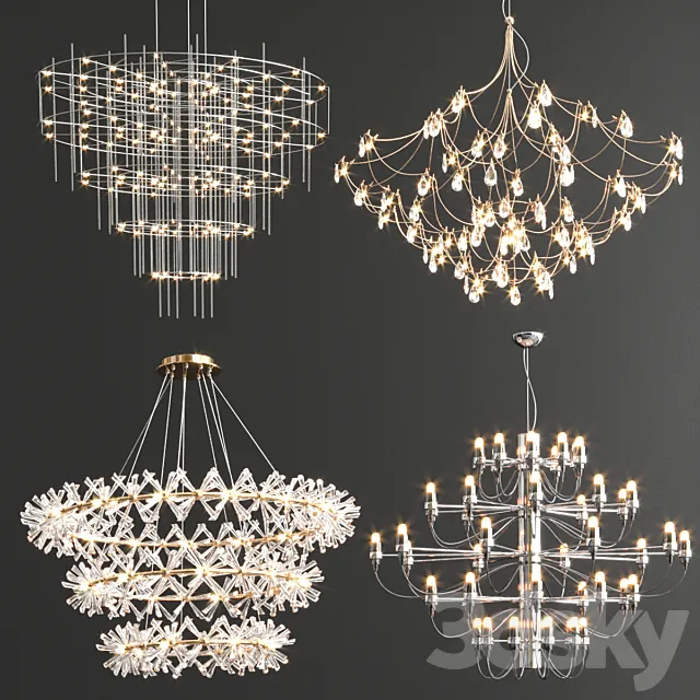 Four Exclusive Chandelier Collection_79 3DModel Four Exclusive Chandelier Collection_79 3DModel