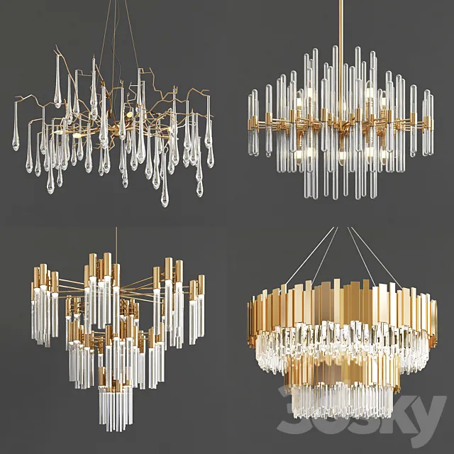 Four Exclusive Chandelier Collection_8 3DModel