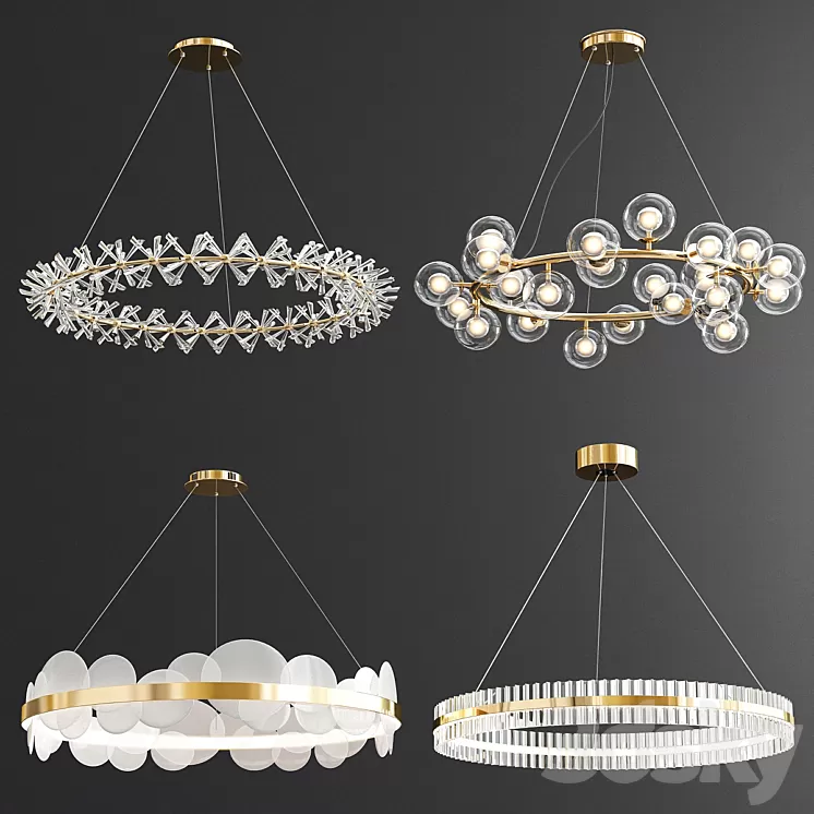 Four Exclusive Chandelier Collection_81 3D Model Four Exclusive Chandelier Collection_81 3D Model