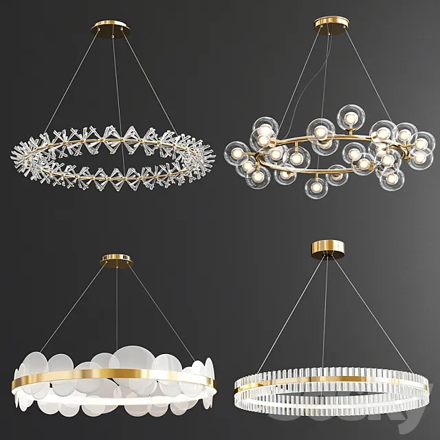 Four Exclusive Chandelier Collection_81 3DModel Four Exclusive Chandelier Collection_81 3DModel