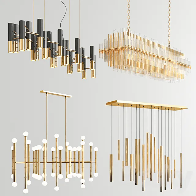 Four Exclusive Chandelier Collection_82 3D Model Four Exclusive Chandelier Collection_82 3D Model