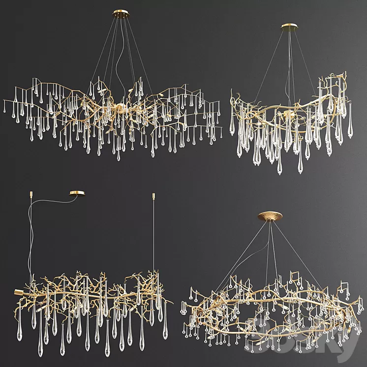 Four Exclusive Chandelier Collection_83 Serip 3D Model Four Exclusive Chandelier Collection_83 Serip 3D Model