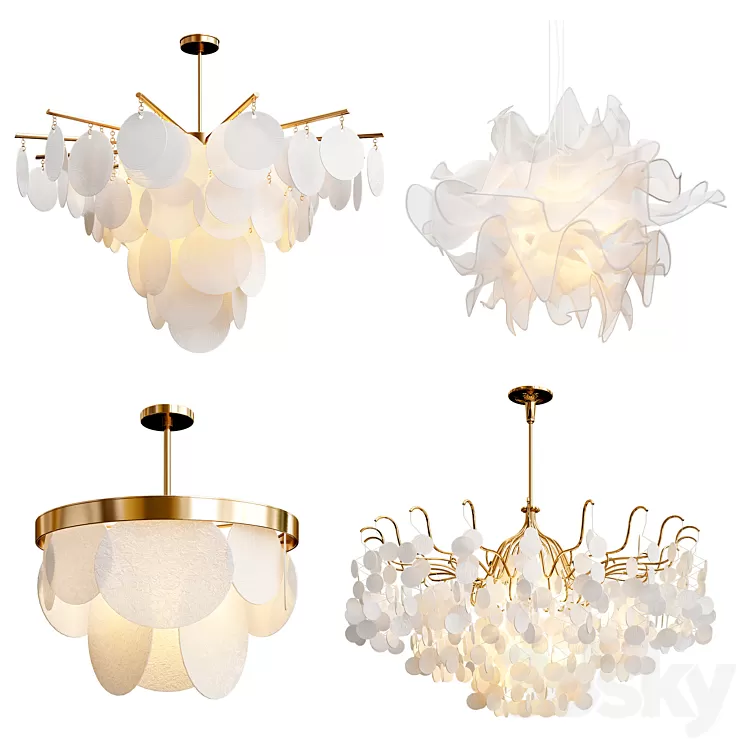 Four Exclusive Chandelier Collection_9 3D Model Four Exclusive Chandelier Collection_9 3D Model