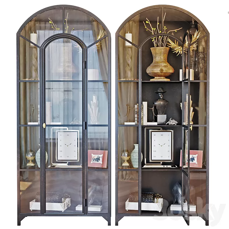 Four Hands Belmont Collection Metal Cabinet 3D Model