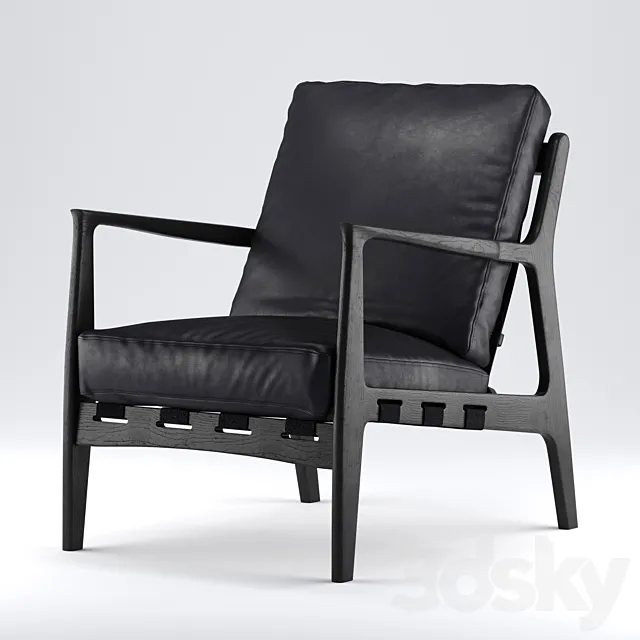 Four Hands Bishop Aged Black 3D Model